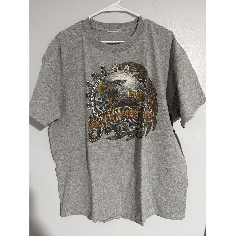 Vintage 2016 Harley-Davidson Sturgis South Dakota T-Shirt Men's Size XL